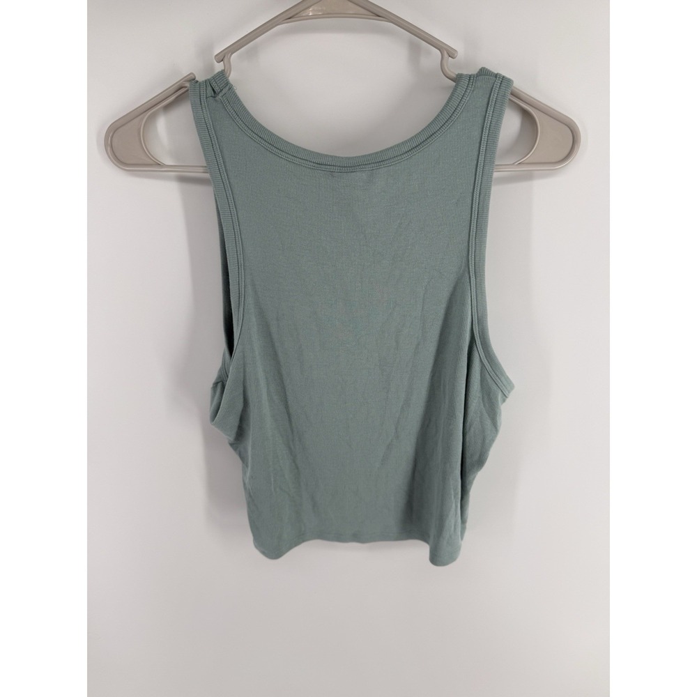 Victoria's Secret XL Crop Ribbed Modal Sleep/Lounge Tank Top Green Teal - Picture 4 of 10